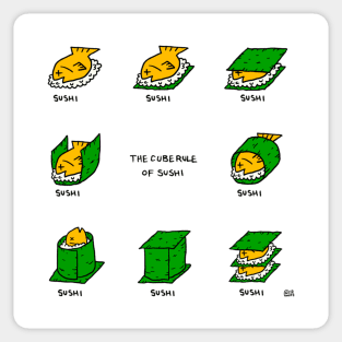 Cube Rule of Sushi Sticker